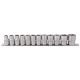 Draper Tools 1/2 Square Drive Socket Set on Metal Rail (12 Piece)