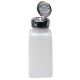 Menda Natural Square HDPE Bottle with Pure-Take Locking Pump, 240mL